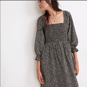 Madewell Lucie floral smocked mini dress